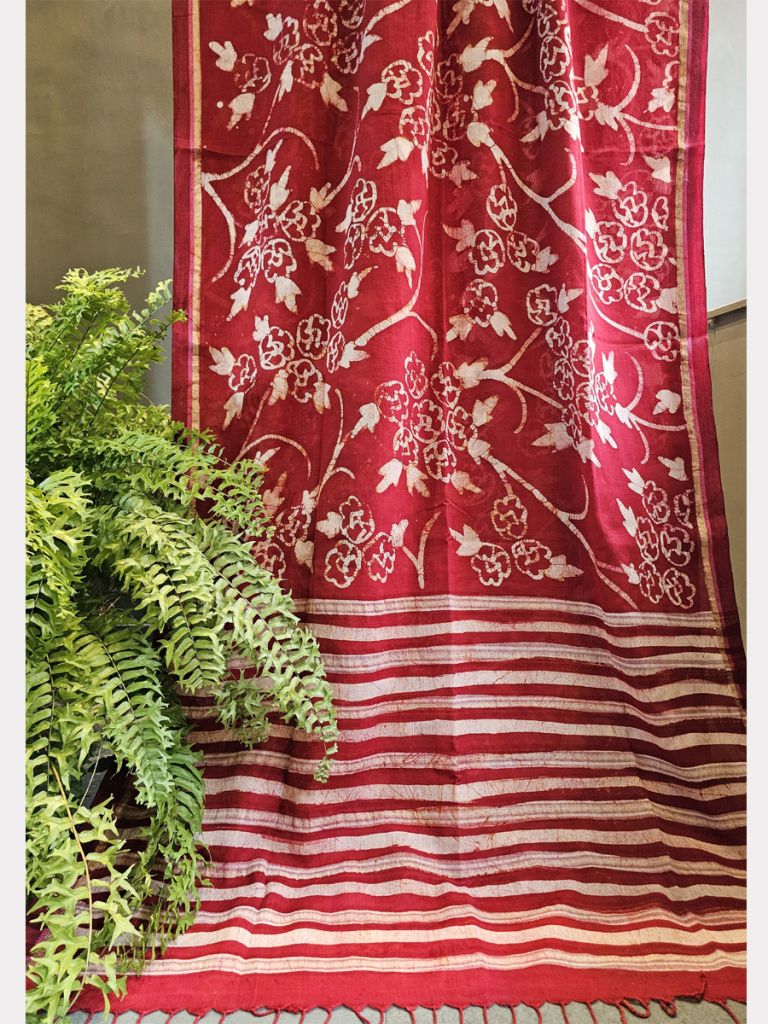 BATIK CHATAI JARI NAKSHA SAREE
