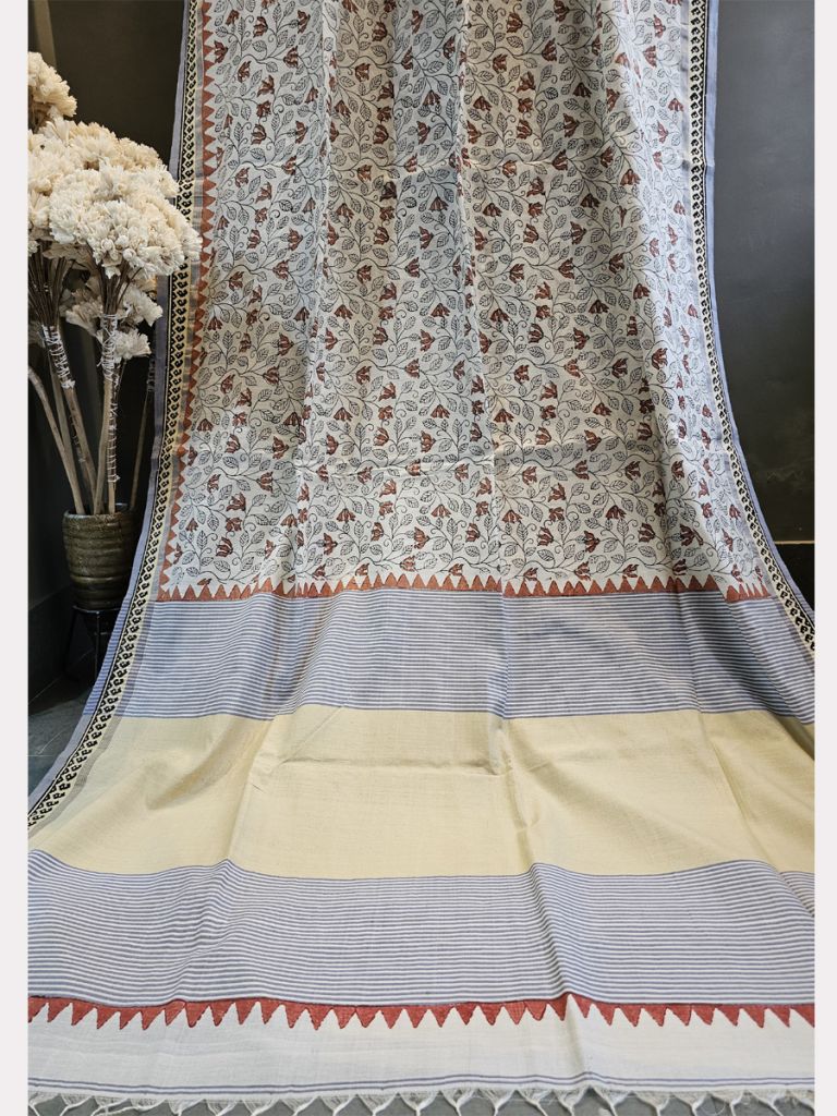 PRINT TUSSAR COTTON SAREE 03