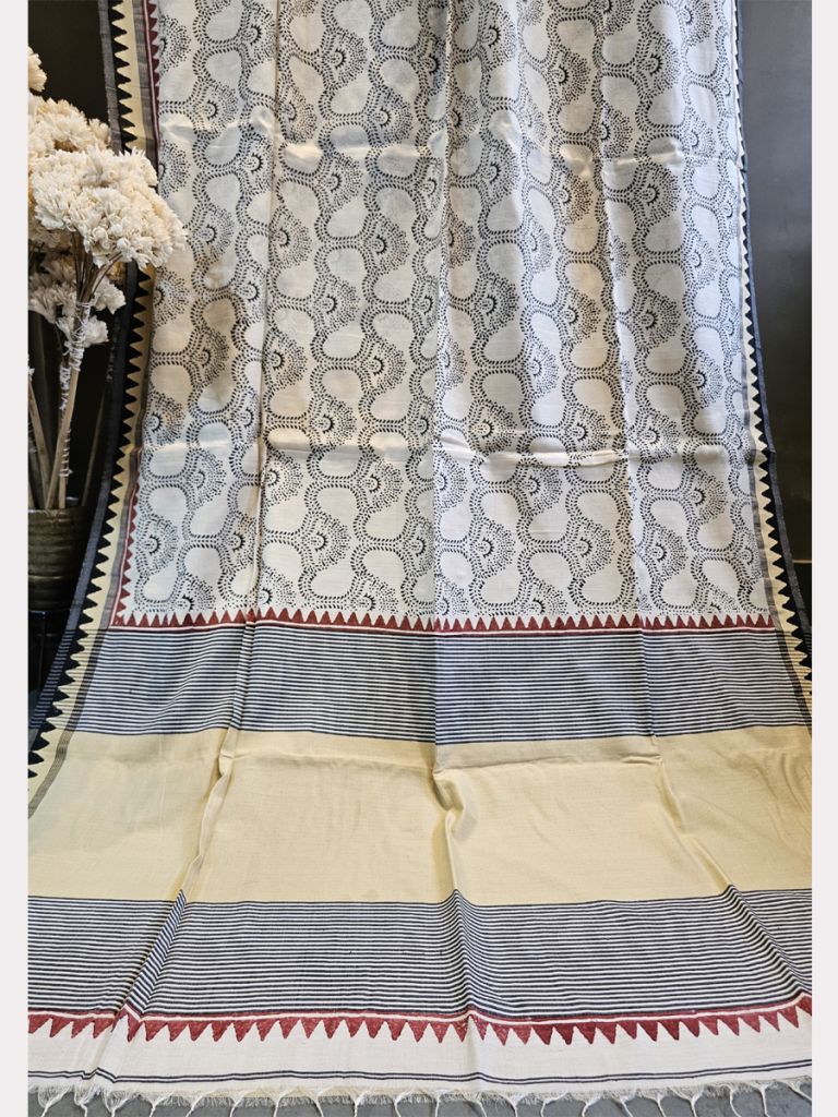 PRINT TUSSAR COTTON SAREE 04