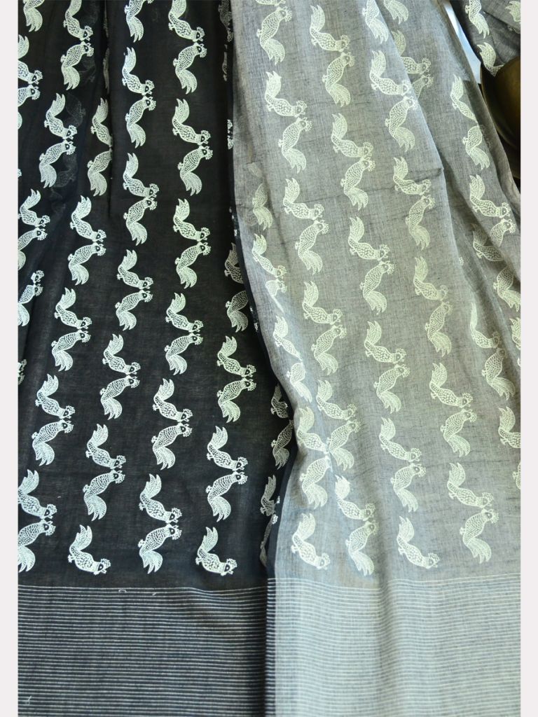 TWIN COCK (PRINT LAMA SAREE) 06