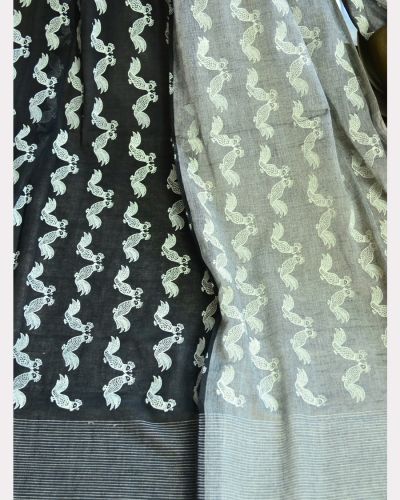 TWIN COCK (PRINT LAMA SAREE) 06