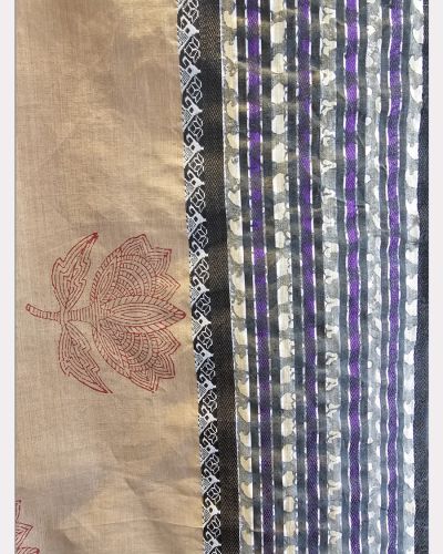 PRINT COTTON TUSSAR KALKA SAREE 02