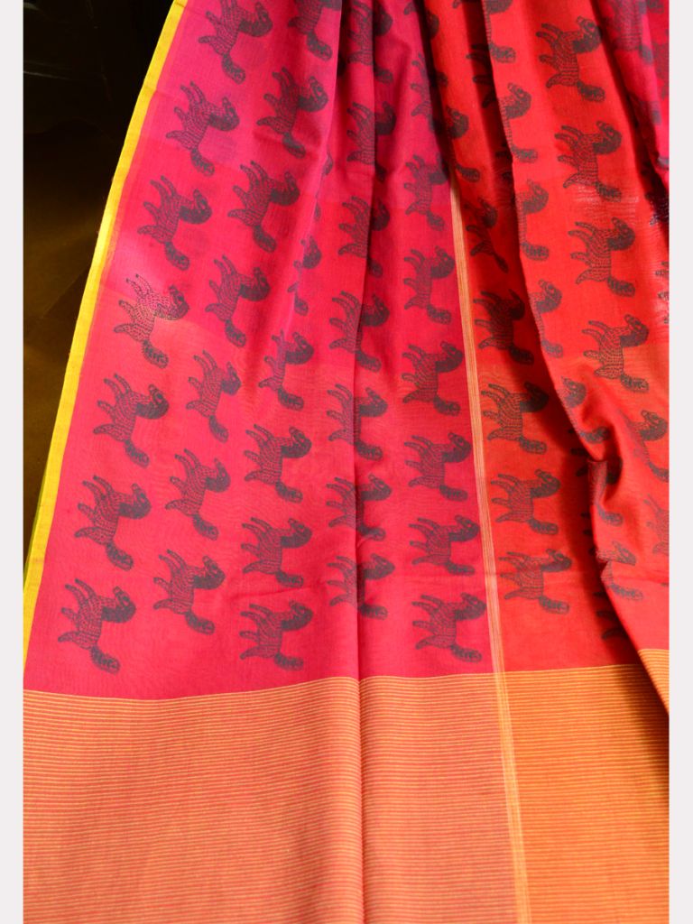GHODA (PRINT CHECK SAREE) 07