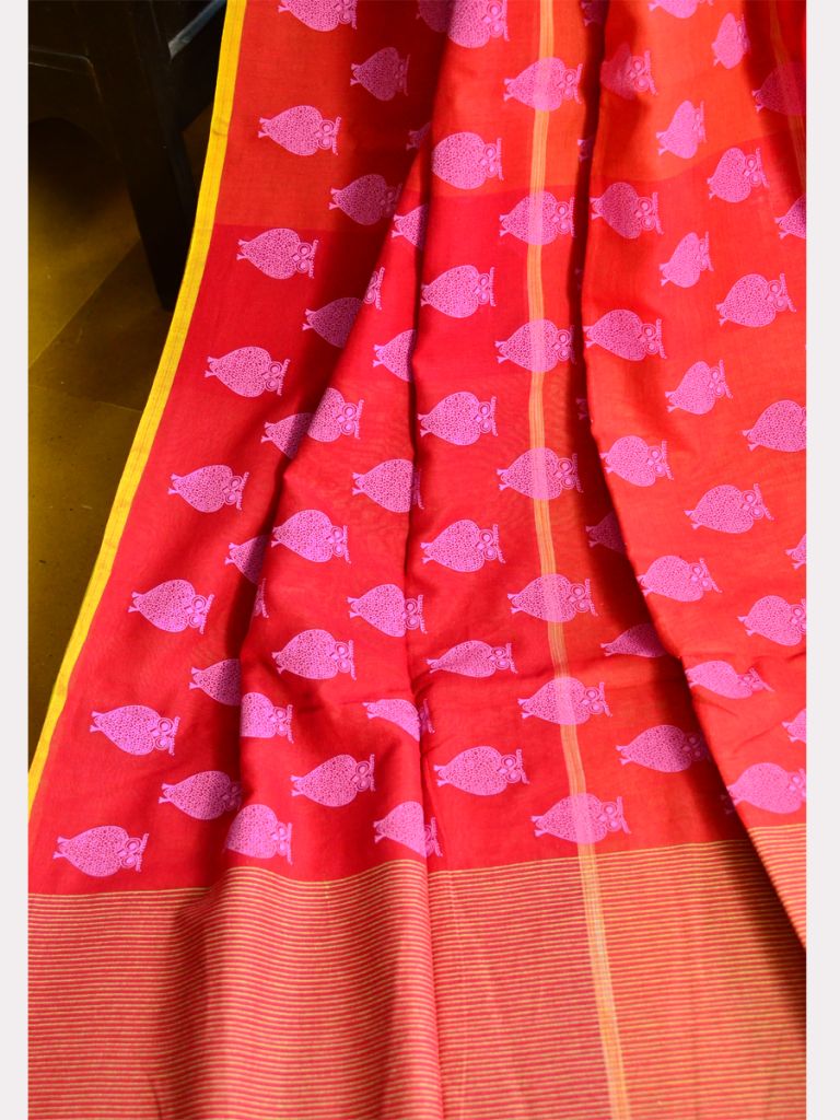 PECHANI (PRINT CHECK SAREE) 08
