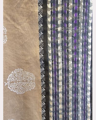 PRINT COTTON TUSSAR KALKA SAREE 04
