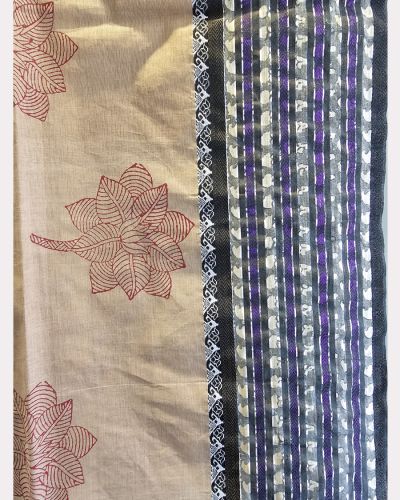 PRINT COTTON TUSSAR KALKA SAREE 05